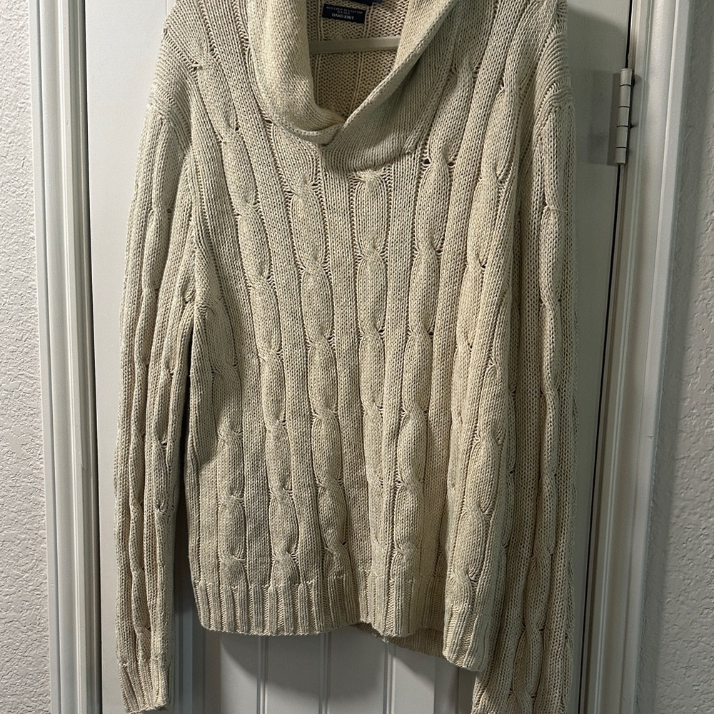 Polo Ralph Lauren Cable Knit Cowl Neck Sweater - Ivory